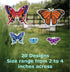 Iconikal 100-Count Static Cling Window Decorations, Butterfly