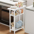 25.2" HET005WT1 Heybly Small Narrow Side Table for Small Space, Thin Bedside Table, Slim Sofa Table, Skinny End Table