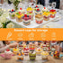 300 5 Oz 7 Oz Frozen Pcs Dessert Cups with Spoons and Lids, and Clear Plastic Parfait and Shooter Cups for Parties.