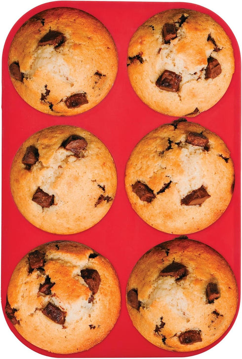 Mrs. Anderson's Baking Non-Stick 6-Cup Muffin Top Pan - European-Grade Silicone