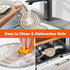 Silicone Bread Sling Oval and Round, Non-Stick Reusable Baking Mat for Dutch Oven with Long Handles (Gray)