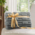 Cozy 50x60 inch, BEDELITE Faux Fur Grey Throw Blanket for Couch - Super Soft & Plush Striped Blanket for Sofa and Room