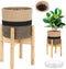 Sunnychicc Plant Basket with Stand Indoor Planter Pot Holder Sturdy Jute Rope Modern