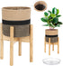 Sunnychicc Plant Basket with Stand Indoor Planter Pot Holder Sturdy Jute Rope Modern