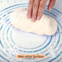 Silicone Pastry Mat with Measurement, Baking Mat for Fondant, Rolling Dough, Pie Crust, Pizza, Cookies, 16" x 24", Blue