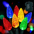 C6 2 Pack 20ft 60LED 8 Brightown LED Christmas String Lights - Battery Operated Strawberry String Lights with Timer