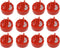 Jarming Collections 4 Oz Miniature Storage Jar Spice Lids - Plastic Pour & Shaker Lids for 4 Oz Jars (12 pcs., Red)