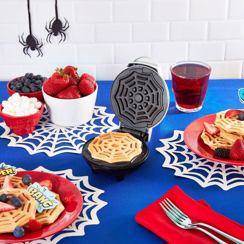 SPIDERWEB MINI WAFFLE MAKER (White)