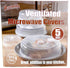 5 Piece Ventilated Microwave Covers, Adjustable Steam Vents, BPA Free Mixed Sizes for Large & Small Food Plates