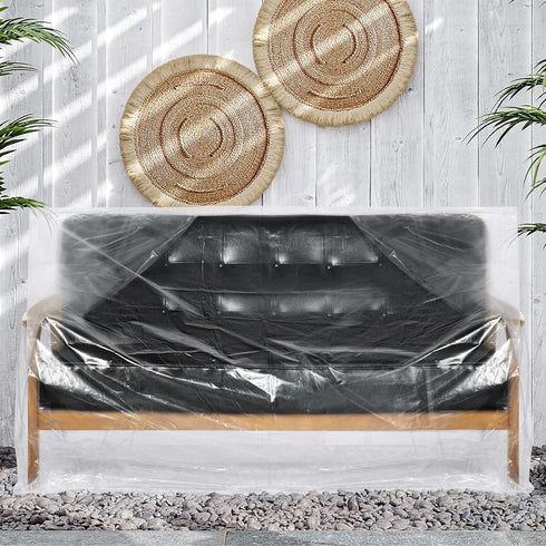 Yotelab Plastic Couch Cover for Moving, Sofa Bag Protector, Furniture Cover for Storage, 92Wx42Dx62/41H Inches