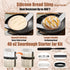 40oz 10" 11" Set Sourdough Starter Kit, Sourdough Bread Baking Supplies with Jar, & Cotton Banneton Proofing Baskets