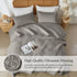 Set,Dark Set Seasons,3 Piece(1 Quilt,2 akkialla Full/Queen Size Quilt Bedding Grey Lightweight Microfiber Soft