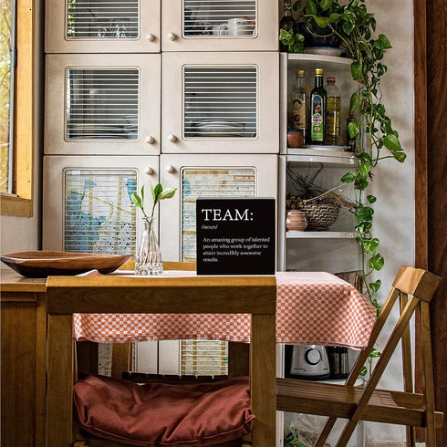 Inspirational Team Noun Wooden Box Sign, Team Definition Teamwork Sign for Office Home Farmhouse Desk Decor, Gifts