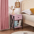 VECELO Nightstand,Modern Bedside End Table, Night Stand with Drawer and Storage Shelf for Living Room Bedroom