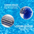 17.5" Poolvio Professional Floor & Wall Pool Cleaning Brush with Tough Around Nylon Bristles, EZ Clip Aluminum Handle