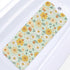 Culudea Daisy Retro Floral Bathtub Shower Mat Sage Boho Non-Slip Tub Extra Long