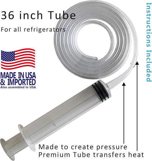 Frozen Water Line Tool - 36" - Unfreeze Your Refrigerator Ice Maker Dispenser, Made in USA, Defroster Syringe