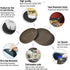 KindGa Coasters for Drinks – Absorbent Rubber Brown Coasters Set of 8, Large Silicone Drink Coaster for Protection.