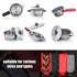 Geiserailie 8 Pieces Non-Slip Pan Handle Sleeve, Heat Resistant Pot Sleeve Grip, Machine Washable Cast Iron Handle
