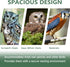 Box,13.5x9.5 Inch PROLEE Owl House,Owl Nesting Box for Outside with Mounting Screws and Wood Shavings,Cedar Wood Owls