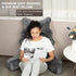 SLIGUY Reading Pillow-Bed Rest Pillow with Detachable Neck Roll & Support Arm for Sitting in Bed Couch