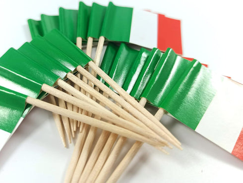 JBCD Italy Toothpick Flag Mini Cupcake Topper Flags, 200pcs for Party Decorations