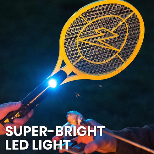Zap It! Mini Bug Zapper Racket - Rechargeable Mosquito & Bug Zapper - 4,000 Volt, USB Charging, Safe to Touch