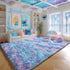 4x6 PAGISOFE Cute Furry Pastel Rug for Girls Bedroom, Soft Adorable Rainbow Purple Tent Rugs for Livingroom, Kid