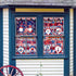 138Pcs Patriotic Window Clings, 4th of July Gnome American Flag Firework Decals, Red Blue Star Stripe Double-Sided PVC