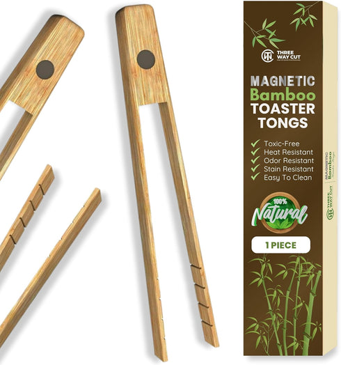 Toaster Tongs With Magnet - Kitchen Utensils for Cooking and Holding Toast, Bacon, Muffin, Bagel, Bread