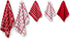 Sets 12x12 inch 16x24 inch Pack 10 Encasa XO Kitchen Towels and Dish Cloths | Red Combo Highly Absorbent Cotton Terry