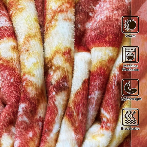 71 inches 300 Bcareself Pizza Blanket for Adult Kids, Double Sided Funny Realistic Food Pepperoni Pizzas Personalized