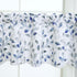Valance for Windows, Watercolor Leaves Print Rod Pocket, 52 x 14 Inches, Blue/Gray