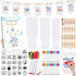 Panitay 126 Pcs Baby Shower DIY Bodysuit Set Bib 25 Blank White