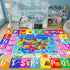USA Map ABC Kid Rug for Playroom 59"39.4" Geography Classroom Play Rug