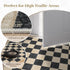2x6 2'x6') LIVEBOX Washable Runner Rug Checkered, Black Runner Rugs for Hallway, Non-Slip Kitchen Runners, Farmhouse