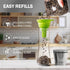 Set 4 Home EC Original Stainless Steel Sea Salt and Pepper Grinder of - Adjustable Ceramic - Tall Glass Salt and Pepper