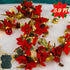 Glintoper Christmas Poinsettia Garland - 5.9 FT Lighted Artificial Garland with 36 Red Flowers, Battery Operated