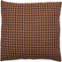VHC Brands Patriotic Patch Plaid Cotton Bedding Square Pillow, 16x16 Filled, Deep Red, 1 Count