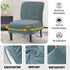 UCCONO Armless Accent Chair Slipcovers Replacement Thick Velvet Chair Covers for Living Room Oversized Big Chairs
