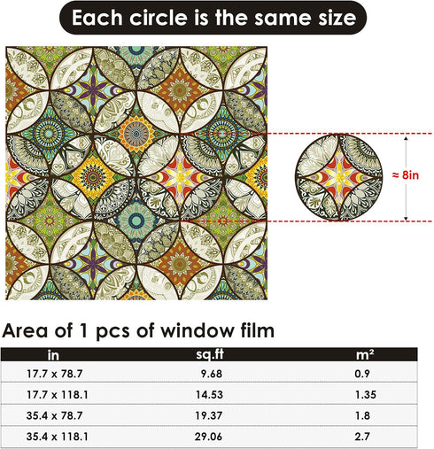 DKTIE Static Cling Decorative Window Film, Non Adhesive Privacy Film for Bathroom Shower Door, 17.7 x 78.7 Inch