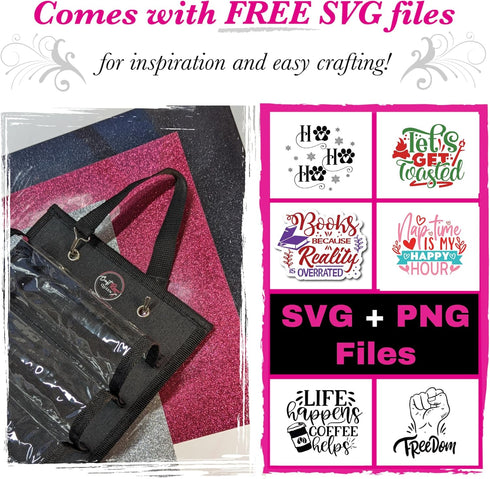 Vinyl Roll Holder And SVGs - Vinyl Storage - Space Saving Vinyl Organizer With 48 Slots For Craft Vinyl Storage And Craft Organization To Give You More Space To Create.