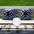 HOMFREEST Black and White Waterproof Outdoor Pillow Covers - 18x18 Geometric Boho Pillows Set of 2