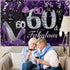 60th Birthday Decorations for Women, Purple Black Silver Hanging Swirls Ceiling for 60th Birthday Party