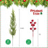 60 Pcs/Set 3D 12.5 Inch Christmas Artificial Pine Branches- Faux Evergreen Cedar Sprigs Branches- Fake Foliage Pine