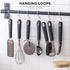 Country Kitchen 6 Pc Essentials Kitchen Stainless Steel Gadget Set - Black Gun Metal with Soft Touch Handles