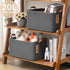 CHICVITA 2-Pack Storage Baskets for Organizing, Fabric Storage Bins for Clothes, Towels, Shoes, 14 ¾" L x 10 ¼" W x 8