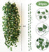 24 Pack 173ft 200 CEWOR Fake Ivy Vines, Artificial Ivy Garland with LED String Lights, Hanging Plants Greenery Backdrop