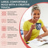 Set 6 16 Annovero Large Coffee Mug of - Porcelain Cups for Women or Men - Microwave & Dishwasher Safe, Chip Resistant
