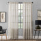 Clean Window Twill Stripe Anti-Dust Sheer Curtain Panel - 52" x 63", Allergy/Pet Friendly, White/Linen